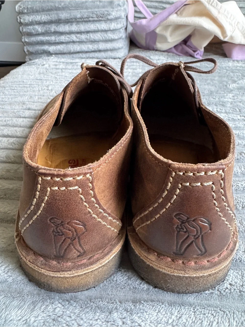 Clark’s Desert Trek Men's Brown Leather Casual Lace-Up Shoes